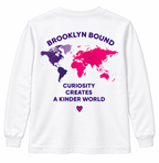Brooklyn Bound long sleeve t-shirt in white, product view 2